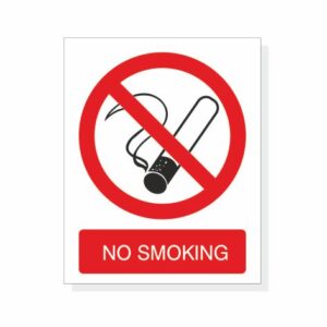 Αυτοκόλλητο σήμα NO SMOKING 10x12cm